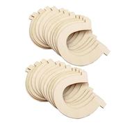 jojofuny Horseshoe Large Natural Chip Shape Unfinished Wood Cutouts Featuring Bibi Style Design 24pcs DIY Wooden for Decoration and Crafting, for Children’s Rooms and Holiday Ornaments