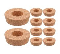 jojofuny Hydroponic Planter Cork Lids 10Pcs Soft Wood Tapered Stoppers with 6.5Cm Hole for Glass Jar Propagation and Herb Growing
