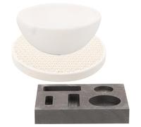 jojofuny Ingot Mold Melting Kit with Graphite Crucible and Torch for Aluminium Brass Gold Silver Copper Casting in Small Volume Metalwork