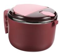 jojofuny Instant Noodle Bowl Ramen Bowl Ml Stainless Steel with Handle and Tableware Set, Anti-Scald Microwave Safe Sturdy and Convenient to Hold for Home and Travel