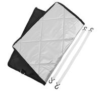 jojofuny Insulated Thermal Food Transport Blanket Cover Thickened Double-Sided Black Silver Multipurpose Takeaway Insulation for BBQ Party Night Market Use