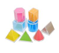 jojofuny Interactive Geometric Shapes Geometric Solids Manipulatives for Home Education Resources Preschool Learning Activities Clean Building Blocks for Math Geometry Understanding