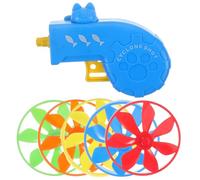 jojofuny Interactive Training Dog Set for Indoor and Outdoor Use, Creative Plastic Flying Saucer Chase Sports for Dogs, Easy Operation and Fun Pet Chase in Purple Random Style