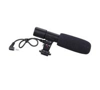 jojofuny Interview Microphone Recording Mic Black ABS Standard Hot Shoe Wide Compatibility for Camcorder Phone Professional Vlogging Use Camcorder Mic Cheep