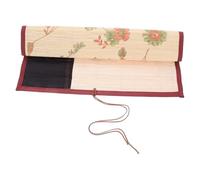 jojofuny Japanese Pencil Case Wood Paintbrush Case Portable Calligraphy Brush Bag with 9 Slots Canvas Roll up Organizer for Artists Students Travel Painting Supplies