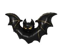 jojofuny Jumbo Inflatable Halloween Bat Balloon Matte Black Party Decor for Haunted House Porch Realistic Spooky Centerpiece Easy Setup for Halloween Party and Poolside Decorations