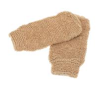 jojofuny Jute Bath Cleaning Gloves 2PCS Brown Body Scrub Gloves Creates Rich Lather for Bathing Use