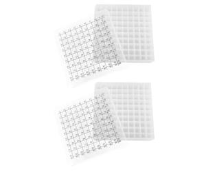 jojofuny Lab Freezer Tube Holder Cryogenic Container 2Pcs 100 Compartments Plastic Storage Box for 1.8Ml 2Ml 5Ml 10Ml Tubes with Streamlined Workflow