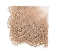 jojofuny Lace Tv Dust Cover for 32-inch Wall Mounted Lcd Television, European Style Curved Screen Protector, Gold Full-cover Dust Shield for Living Room