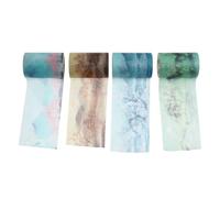jojofuny Landscape Pattern Washi Tape 4 Rolls Adhesive Masking Tape for Journals, Albums and Scrapbooking Random Colours, for Crafting and Planning