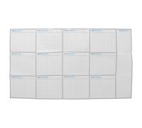 jojofuny Large Blank Wall Calendar Undated Dry Erase Year Planner Reusable Writable Monthly Schedule Board for Home Office Classroom Collaborative Planning