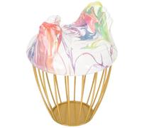 jojofuny Large Capacity Ceramic Hen Shaped Egg Basket with Iron Frame, Practical Kitchen Storage Basket for Eggs and Garlic, for Kitchen Or Moving into A New Home Random Color