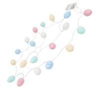 jojofuny LED Crackled Egg String Lights 20 Battery-Operated Easter Fairy Lights with Flashing Function for Party, Wedding, Bedroom and Holiday Decoration