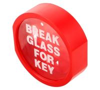 jojofuny Lock Box for House Keys Emergency Door Key Lock Box, Glass Break Window Alarm, Wall-Mounted Design, Small Spaces, Red Plastic