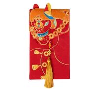 jojofuny Lunar New Year Red Envelopes Traditional Chinese Hong Bao Embroidered Brocade Red Pocket for Spring Festival TET Celebrations Year of The Horse 2026