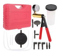 jojofuny Manual Brake Bleeder Negative Pressure Function, Replaceable Components Vacuum Pump Kit with Abs and Aluminum Alloy Hose and Valves Included, Car Brake Bleeding Tool Set
