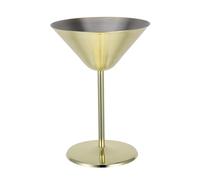 jojofuny Martini Glass Sturdy Stainless Steel with Creative Design, Unbreakable Metal Cocktail Goblet Golden Wine Drinking Cup for Red Wine, for Casual Gatherings and Formal Events