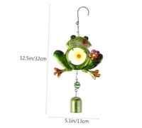 jojofuny Metal Frogs Wind Chimes Home Decor with Creative Iron Art Craft Lightweight Hanging Ornament for Garden Porch Living Easy to Install Symbolizing Love and Health