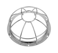 jojofuny Metal Lampshade Pendant Light with Explosion-Proof Iron Wire Guard, Easy to Install Protective Cover for Light Bulb and Fixtures, for Workshop Use in Silver Colour