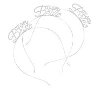 jojofuny Metal Team Bride Accessories Headband 3Pcs Silver Women Hairband Set for Bachelor Parties with Tightly Hold Hair Feature and Stylish Photo Props