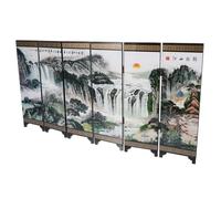 jojofuny Mini Chinese Screen Decorative Panel Divider Made of Wood, Lightweight and Easy to Carry, for Bedroom Or Office Use as A Vintage Folding Screen Adornment
