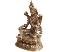 jojofuny Mini Copper Buddha Figurine with Fine Workmanship and Durability, Traditional Elegant Brown Desktop Decoration for Tabletop or Countertop, Zen Ornament for Those Who Love Buddhism
