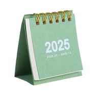 jojofuny Mini Desk Calendar with Spiral Binding Creative Military Green Table Calendar for Office and Home for Easy Planning and Scheduling