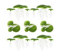 jojofuny Mini Fake Duckweed Aquarium Plants, Plastic Floating Decorative Landscape 3 Sizes, Lightweight Ornament Providing Shade for Fish Tank Or Pond