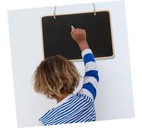 jojofuny Mini Wooden Chalkboard Sign with Hanging Rope Erasable Message Board for Front Door Wall Mounted Door Message Sign Smooth Surface DIY Memo Board for Home Office Party Decor