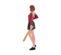 jojofuny Miniature Baseball Girl Figurine Painted Sports Dollhouse Model Tiny Architectural for Trains Creative Scenes for Enthusiasts Collectors