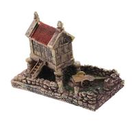 jojofuny Miniature Resin Craft House for Garden Decoration Compact DIY Micro Landscape Cottage Ornament for Plant Pots Desktop Lawn Balcony Use Villa Model