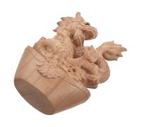 jojofuny Miniature Wooden Dragon Statue Carved Figurine for Home Office Decor Sustainable Wood Craft with Intricate Detailing Symbol of Fortune and Prosperity for Chinese Year Decorations