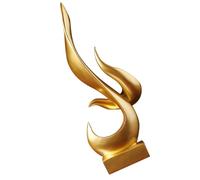 jojofuny Modern Abstract Flame Statue Resin Sculpture Home Decor Centerpiece for Living Office Table Lightweight Creative Resin Craft Ornament for Minimalist and Contemporary Spaces