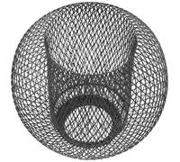 jojofuny Modern Iron Mesh Pendant Lamp Shade, Geometric Double Layer Metal Ceiling Light Cover, Matte Black Spherical Design for Home and Bar Lighting