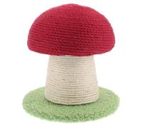 jojofuny Mushroom-Shaped Vertical Scratching Post Multi-Functional Cat Toy with Sturdy Sisal Material 18X18X16Cm Interactive Playful Design for Indoor Cats Home Decor