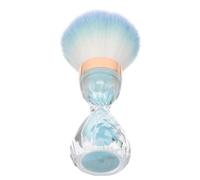 jojofuny Nail Dust Cleaner and Acrylic Nails Brush Hourglass Shape Soft Bristle Large Head Blue for Manicure and Powder Removal