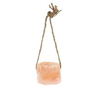 jojofuny Natural Pink Salt Lick Block with Rope Pendant for Livestock Mineral-rich Salt Brick for Horses Cattle Deer Sheep Hang for Farm Use