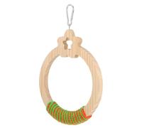 jojofuny Natural Wooden Parrot Swing for Birds Parrot Perch Stand Hanging Rope Suitable for Parakeets Lovebirds Bird Swing Toy for Cage
