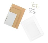 jojofuny Notebook Cover Silicone Mold Kit for Resin Casting with Binder Rings and 10pcs Fillers, Flexible and Easy Demolding, Suitable for DIY Notebook Making and Journal Crafting in A5 A6