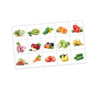 jojofuny Oil Repellent Sticker for Kitchen Wall Removable Wall Stickers Kitchen Decor Fruit Vegetable Theme Vinyl Tile Decor Easy Apply Peel Off for Backsplash Fridge Surface