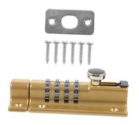 jojofuny Outdoor Barn Door Lock Password Latch Security for Wooden Gate Combination Lock Slide Bolt Rust Door Latch