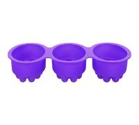 jojofuny Oval Silicone Soap Mold for DIY Handmade Soap 3-Cavity Massage Bar Mold