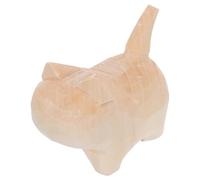 jojofuny Paintable Tiny Kitten Sculpture Hand Carved Wood Statue Handcrafted Decorative Mini Desk Ornament for Collectors and Cat Lovers Family Project Animal Wooden Painting Crafts