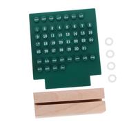 jojofuny Perpetual Desk Calendar with Removable Date Blocks Printed Numbers Decorative Acrylic Desktop Calendar for Office Home Classroom Kitchen Green Design
