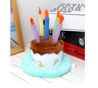 jojofuny Pet Dog Birthday Hat Green Candle Cake Design, Adjustable Pet Party Hat for Small Dogs and Cats, Festival Celebration Accessory for Birthday and Stage Use
