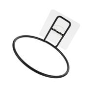 jojofuny Pet Feeder Holder Household Feeder Mount Plastic Iron Wall-mounted Shelf with Nail-free Stickers Prevents Bowl Overturning and Food Getting Caught for House and Pet Cage Use