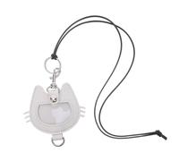 jojofuny Pet Hair Keepsake Keychain White Leather Memorial Holder for Cat Lovers Portable Hair Storage Ornament Practical Pet Tribute Accessory for Daily Use and Remembrance