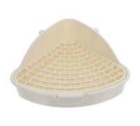 jojofuny Pet Training Corner Litter Box Triangle Plastic Bunny Toilet Potty Trainer White for Rabbits Guinea Pigs and Hamsters Small Animal Cage Use