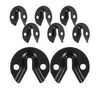 jojofuny Picture Hanger Fastener Set 8Pcs Stainless Steel Keyhole Wall Mount Hardware for Hanging Mirrors, Frames, and Shelves, Universal Fit for Different Furniture Styles, Black