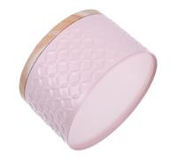 jojofuny Pink Cookie Container Tin with Lid Airtight Round Candy Snack Jar for Baked Cookies Chocolates Cake Storage Box Suitable for Birthday Parties Holidays and Special Occasions